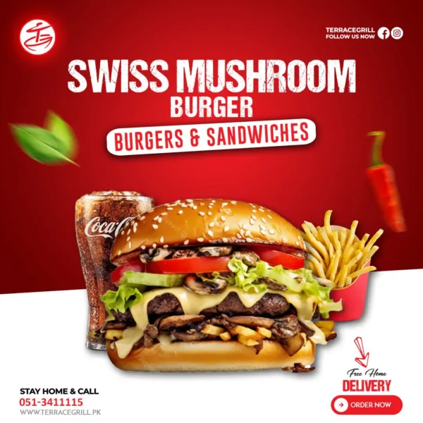 Swiss Mushroom Burger