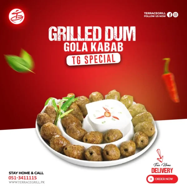 GRILLED CHICKEN DUM GOLA KABAB